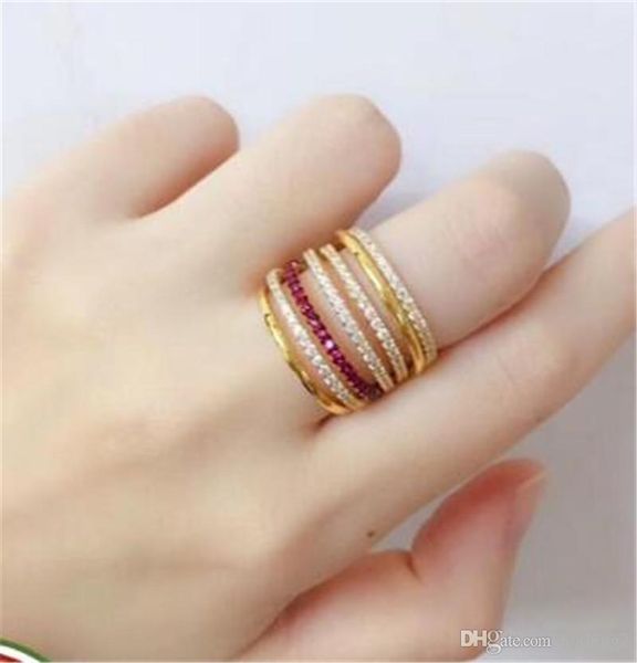 

2019 luxury gold ring female vintage ring simple atmosphere jewelry generous fashion gift for women ing, Silver