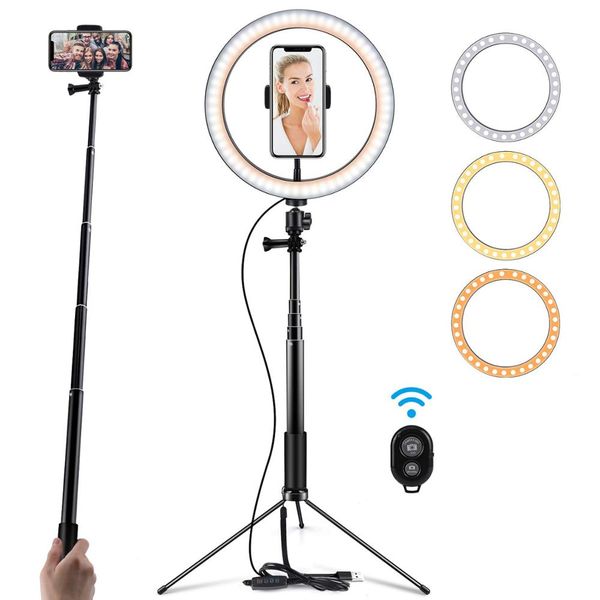 

factory ring lamp p studio selfie stick makeup light youtube video live 3500-5500k light pgraphy table led light tripod