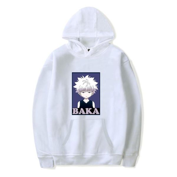 

anime x baka print men&women hoodies harajuku oversize kid and tracksuit, Black
