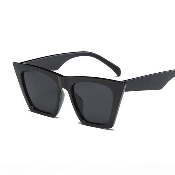 

fashion vintage ladies oversized cat eye sunglasses women brand designer luxury mirror blue sun glasses for female oculos, White;black