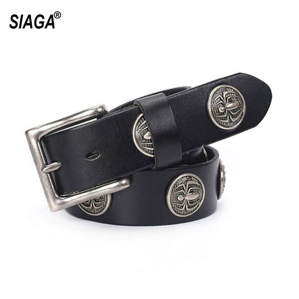 

siaga personalized customization cowhide leather belts for women western cowboy knights accessories 3.8cm width sa012, Black;brown
