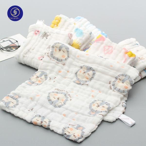 

special offer pure cotton six-layer baby pumi bubble gauze children's towel wrinkled baby printed gauze saliva towel