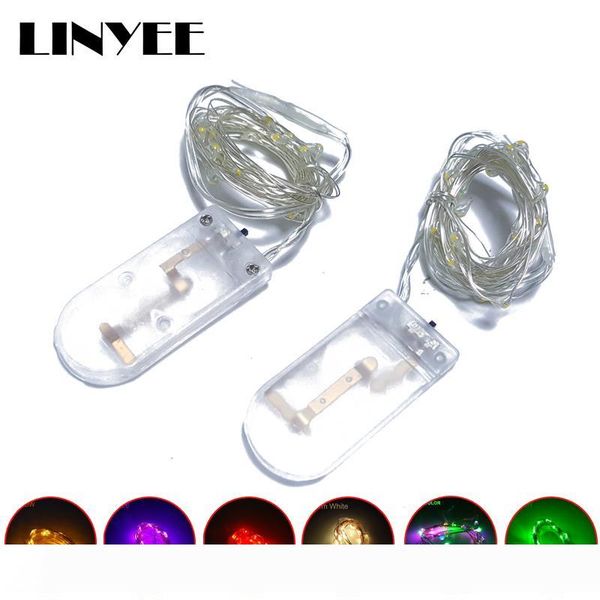 

2m 20leds led string light cr2032 battery operated micro mini light copper silver wire starry led strips for christmas halloween decoration