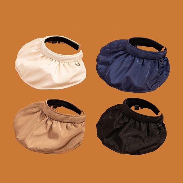 

summer korean style net red sunscreen shell empty outdoor big eaves hat beach sunshade uv-proof sun hat, Blue;gray