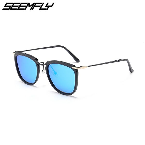 

seemfly men women vintage polarized sunglasses classic brand sun glasses driving eyewear male goggle uv400 shades gafas de sol, White;black