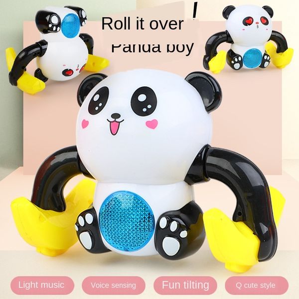

electric bucket monkey panda voice control induction rolling banana monkey light music children's banana toy toy toys