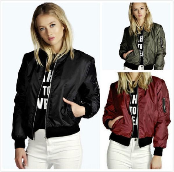 

new solid color short fashionable for women new solid jacket zipper color short fashionable zipper jacket for women, Black