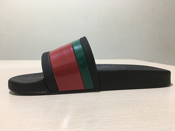 

2018 men designer sandals causal rubber summer ches slippers loafers flats leather luxury europe brand slides designer sandals us 7-11 cs07, Black