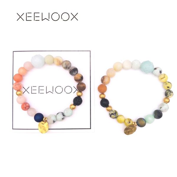 

natural stone bracelet for women couple bead bracelet man boho gold beads friendship charm gift 2020 new custom, Black
