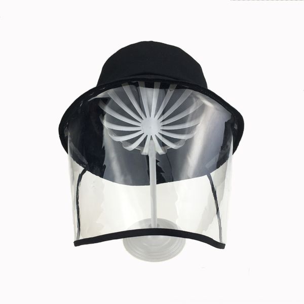 

new large-brimmed hat bucket hat korean version with mask mask cap sunscreen face covering anti-droplet dust, Blue;gray