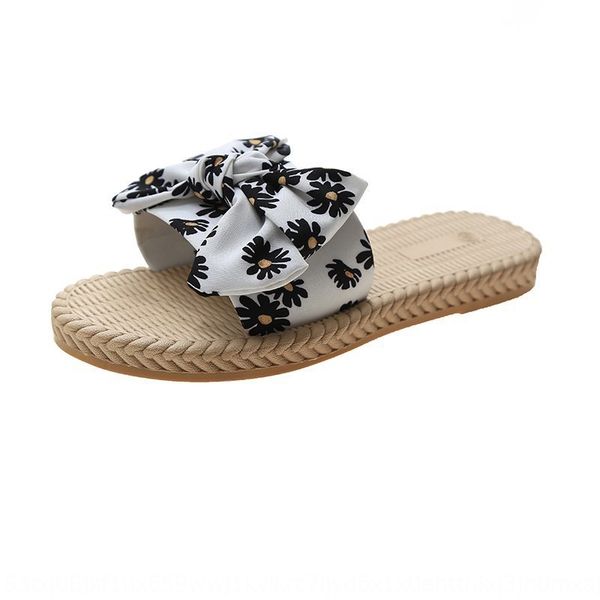 

txirz women's online celebrity 2020 new korean style floral bow flat-soled slippersbutterfly fashion soft-soled women's online cel