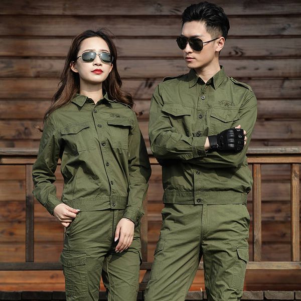 

outdoor pants hiking set 2021 green wear-resistant multi-pocket sports clothing running mountain climbing camping, Black;green
