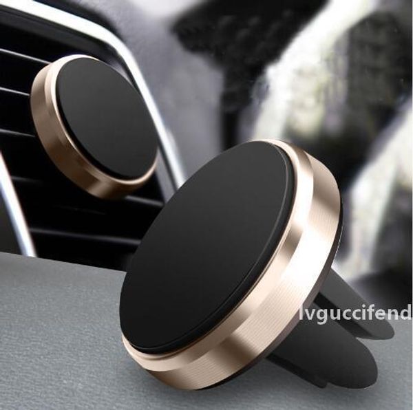 

aluminium alloy car mount phone holders magnetic air vent mount handdashboard holder for iphone 8 7 6s car gps safe driving