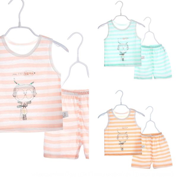 

baby vest suit summer sling shorts vest shorts cotton baby suspenders sleeveless thin summer wear for boys and children, Blue