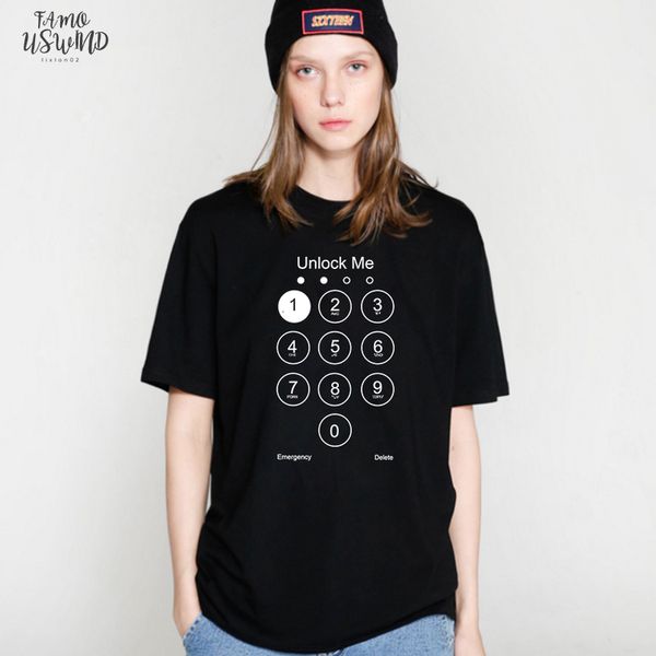 

coolmnd fu0117b 100% cotton summer cool funny women t shirt casual short sleeve women tshirt loose o neck female tee, White