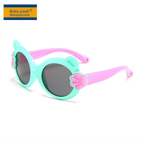 

2020 new cartoon style children's sun silicone polarized fashionable for sun sunglasses silicone sun glasses boys and girls 8201, Blue