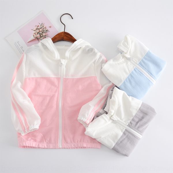 

30oxu children's clothes sunscreen clothes cotton linen rashguard clothing 2020 new hat zipper sunscreen clothing breathable ice silk c, White;black