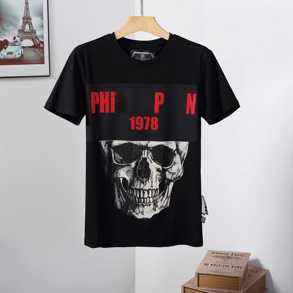 

spring's floral skull t-shirt with round neck. physical strength. cotton blend, size m-3xl tee hoodies yy12, Black;brown