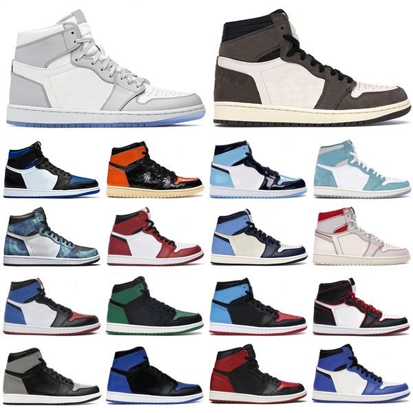 

мужские ботинки баскетбола 1s высокого ога jumpman 1 obsidian royal toe light smoke серого unc патентного top 3 мужчины женщина тренеры спор