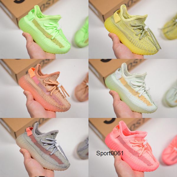 

kids shoes baby toddler run shoes kanye west 35 running shoes v2 children boys girls beluga 2.0 sneakers eur28-35, Black
