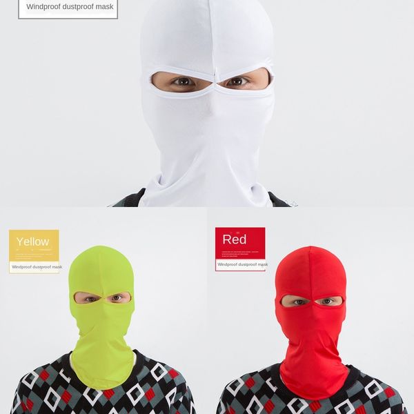 

yenl1 outdoor eyes warm hood hood head cover face gini helmet liner riding lycra breathable quick-drying face protection warm windshield mas, Black