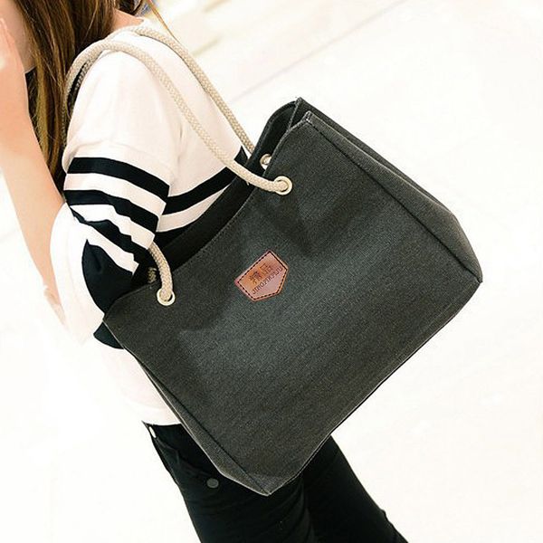 

new female package korean fashion simple casual canvas shoulder bag lady diagonal package new