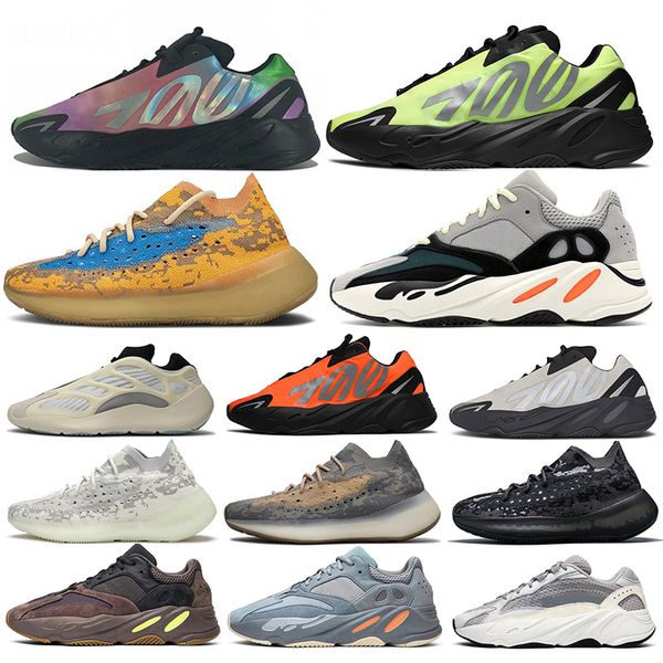 

new arrival kanye west orange wave runner phosphor men running shoes azael alvah alien bone blue oat inertia mauve tephra static sneakers