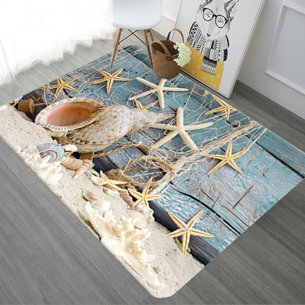 

living room tea table home carpet ocean carpet household bedroom printed floor mat