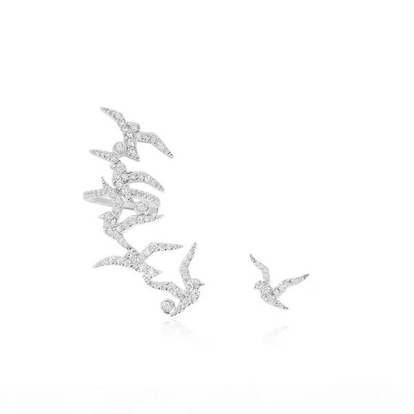 

y europe and america trendy women jewelry white gold cz swallow pendant necklace earrings for girls women nice gift, Silver