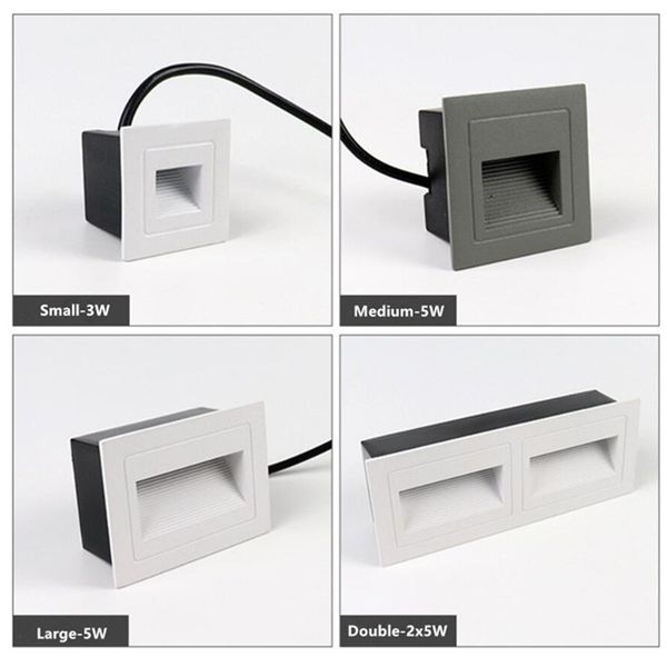 

outdoor 10w warm white led step light waterproof stair light wall embedded underground lamp lighting deck footlight 85-265v ip67