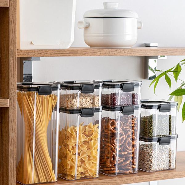 

eco-friendly kitchen storage containers refrigerator organizer bean grain storage box sealed container clear case