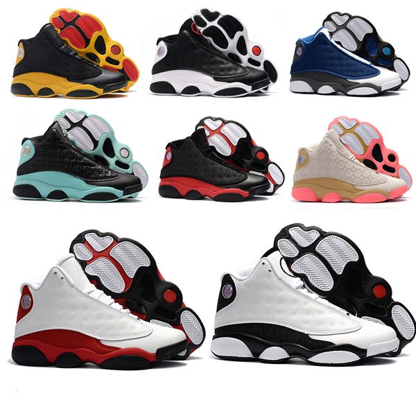 

2020 arrival 13s men retro basketball shoes class nakeskin jordan 13 barons dmp white luxury designer sneakersxgwc#, Black