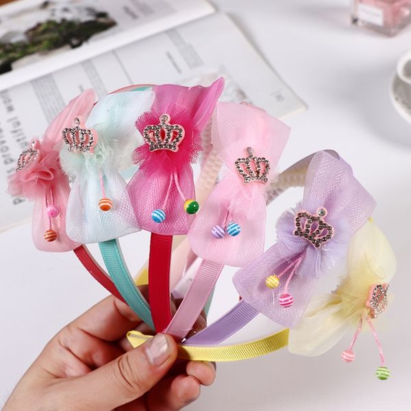 

children's butterfly girl's head fabric hair band bowknot hair band multicolor plastic headwear, Slivery;white