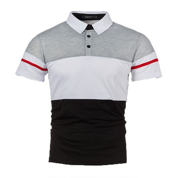 

Mens 2020 Summer Men Shirt Short Sleeve Polo Shirt Contrast Color Polo New Clothing Summer Beach Wear Casual Fashion Men Tops Asian Size
