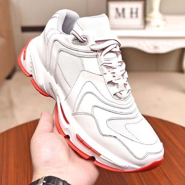 

new highquality mens and womens sports shoes, loafers, breathable allmatch casual sports couple shoes cowhide patchwork mesh sports shoe qwr, Black