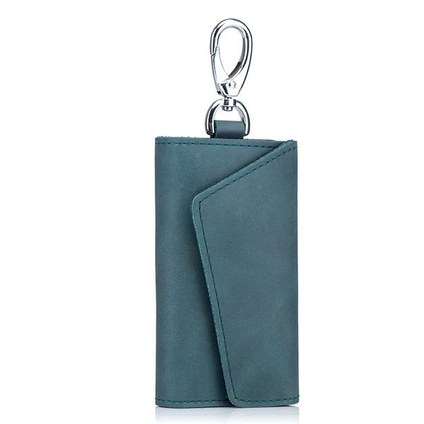 

blevolo fashion key holder wallet genuine leather hasp car keychain purse vintage men women key housekeeper wallet bags, Red;black