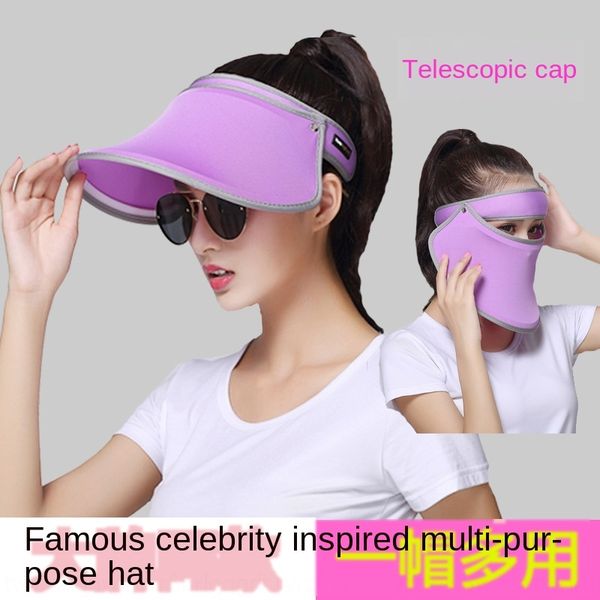 

sun-proof empty empty sun new uv-proof hat outdoor leisure couple sun hat, Blue;gray
