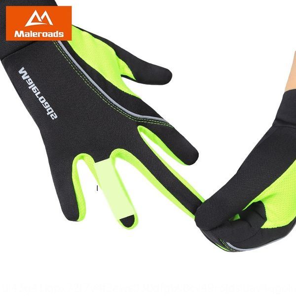 

ckkvj marlus outdoor warm and fleece climbing running cross-country running gloves men' and women' windproof warm touch screen, Blue;gray