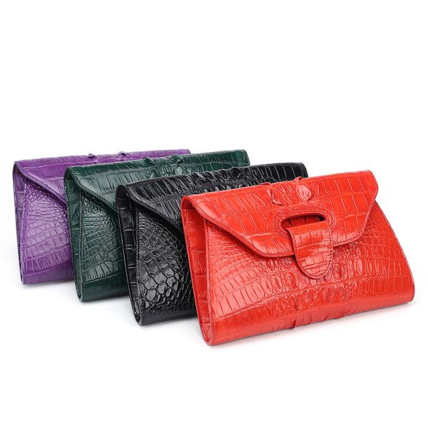 

luxurious2020 women's crocodile skin genuine handbag fashion temperament banquet shoulder slanting small chain bag