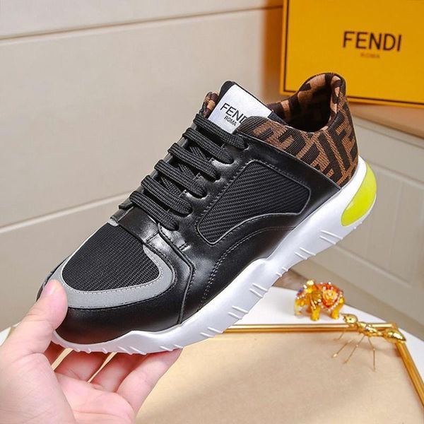 

mens shoes black tech fabric low - with box breathable mens shoes fd665 chaussures pour hommes luxury design footwear lace -up fast ship
