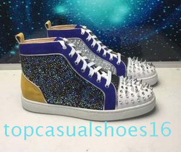 

designer shoes man women red bottoms spike flat limit sneakers fashion italy dress shoes size 35-46 t01, Black