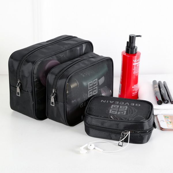 

large capacity portable mesh case mesh cloth cosmetic case cosmetic bag sundries storage bag
