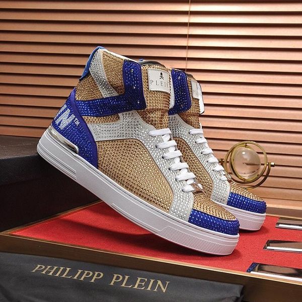 

men casual shoes sneakers breathable walking footwear trainers with original box money beast hi -mens fashion boots luxury style bot, Black