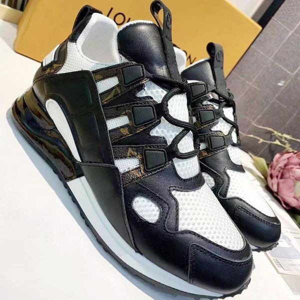 

2021 drop ship womens shoes run away sneaker comfortable fashion classic sports footwears low lace -up casual women shoes chaussures de, Black