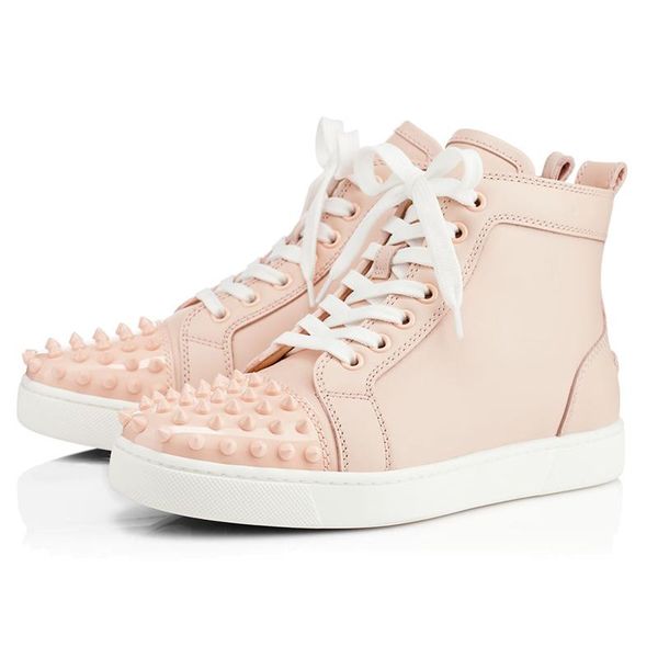 

high top red модельер luxury шипованных шипы квартиры обувь bottom обувь для мужчин и женщин марка партии любителей из натуральной кожи scho, Black