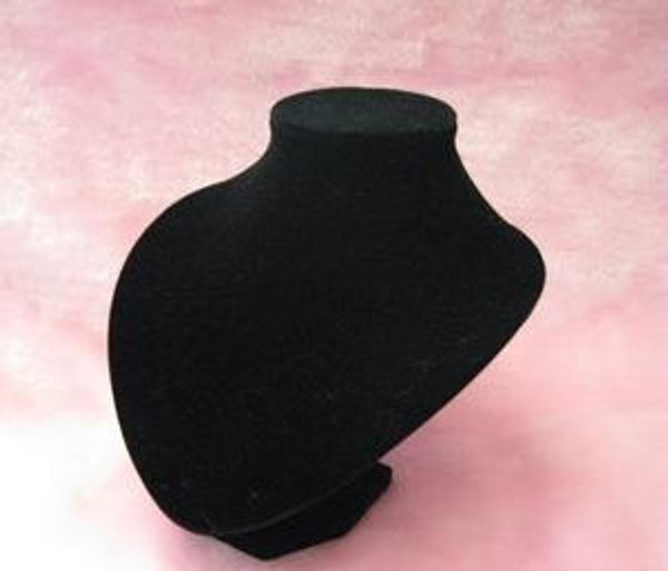 

wholesale-15*15cm size black and white velvet necklace jewellery display stand jewelry holde rack for women gifts wh1