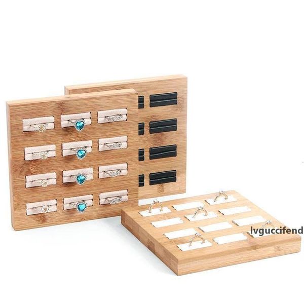 

bamboo wood jewelry display ring earrings display holder jewelry display stand holder women wedding jewelry organizer tray lx2297