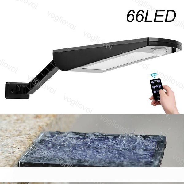 

solar security lights motion sensor 66leds wall light lamp mini size 3 modes outdoor waterproof garden outdoor pathway dhl