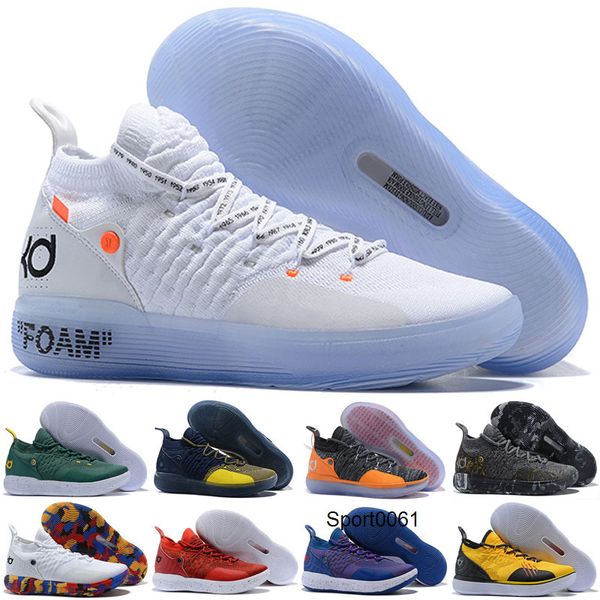 

2020 new kd 11 ep white orange foam pink paranoid oreo ice basketball shoes original kevin durant xi kd11 mens sneakers, Black