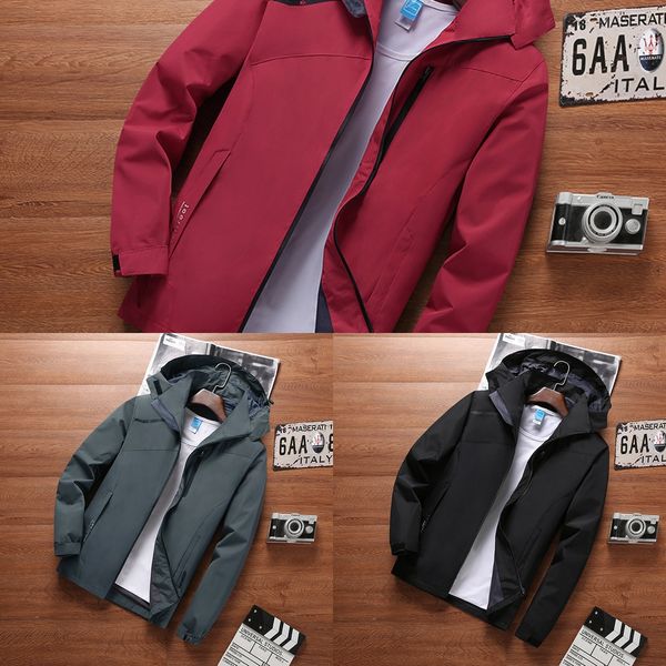 

outdoor jacket men's windproof jacket coat waterproof thin coat men's four seasons sports mountaineering clothes printable, Blue;black